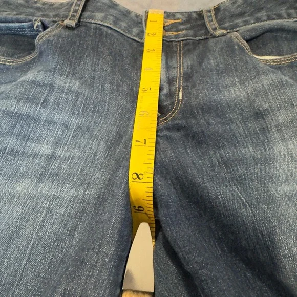 GAP 1969 Women's Size 12 Perfect Boot Jeans Dark Wash Double Button 33" Inseam - Picture 8 of 10